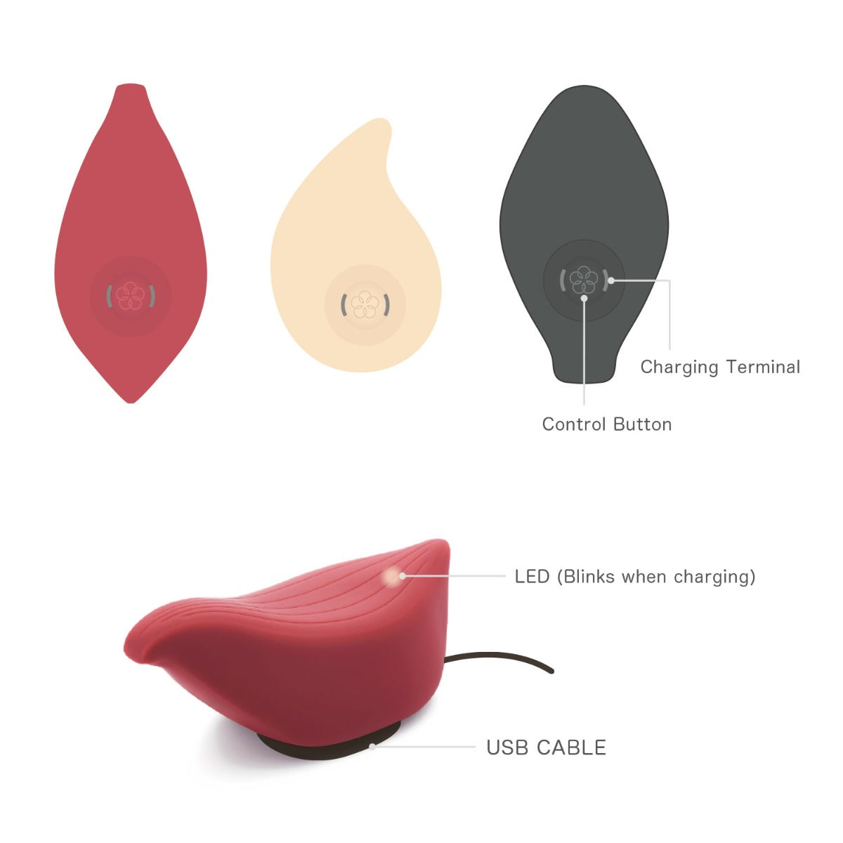 Iroha - Plus Kushi Rechargeable Silicone Clitoral Vibrator