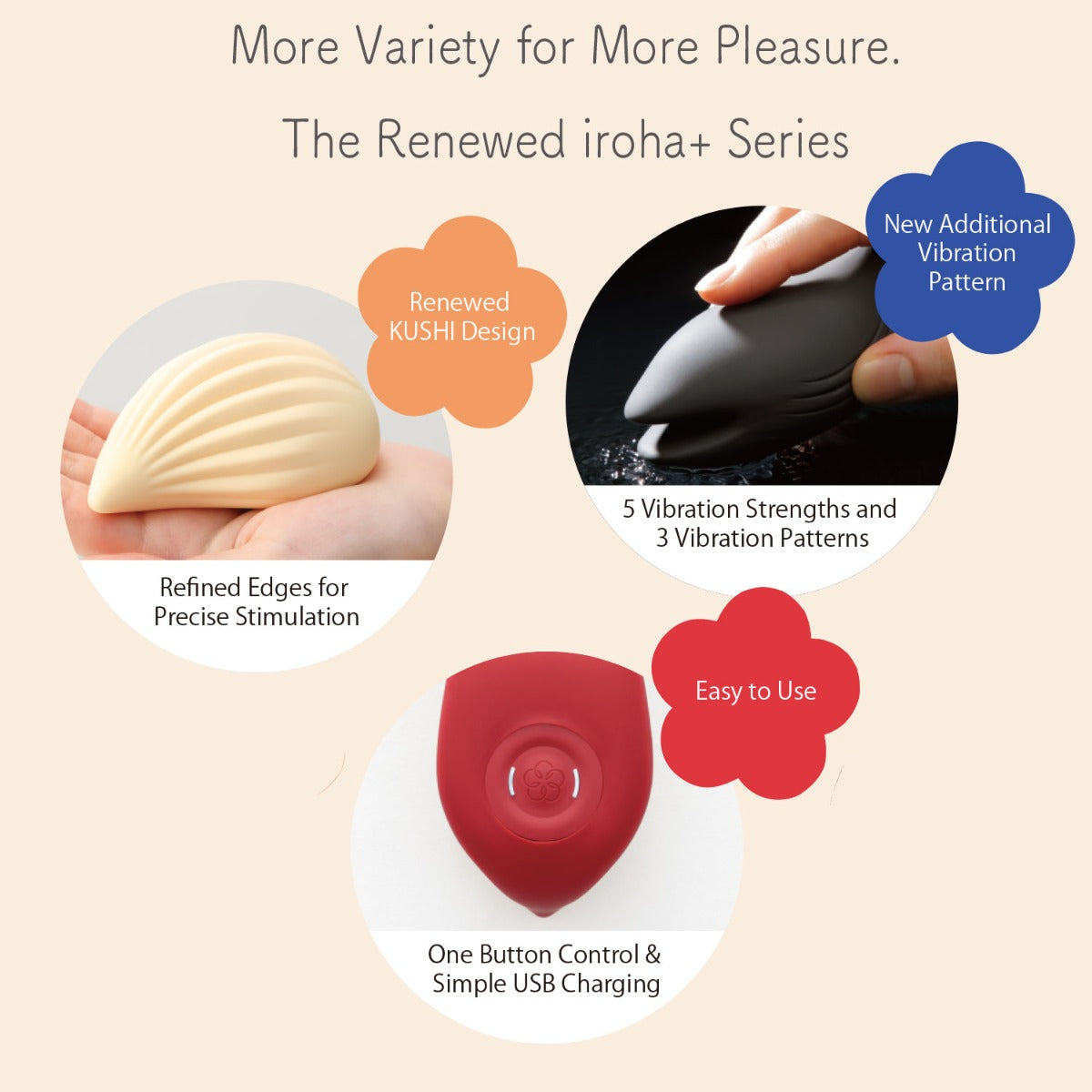 Iroha - Plus Yoru Rechargeable Silicone Clitoral Vibrator