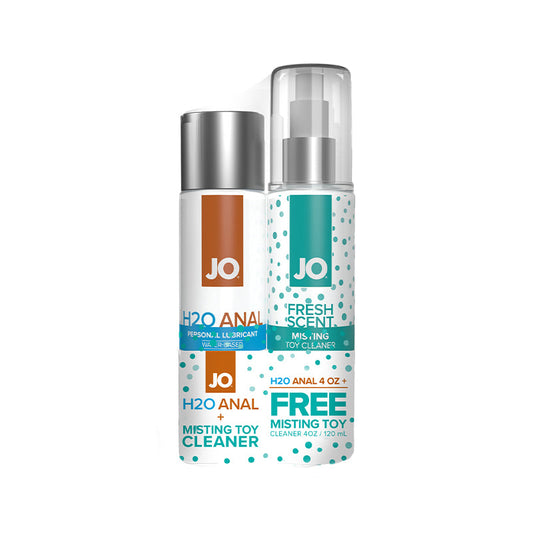 System JO - Pelincir Berasaskan Air Asli H2O Anal Edisi Terhad 4oz + Pembersih Mainan Kabus 4oz