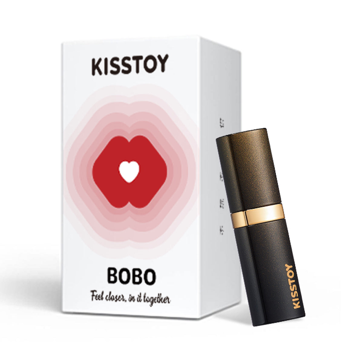 KissToy - Bobo Lipstick App-Controlled Clitoral Sucking Massager Black