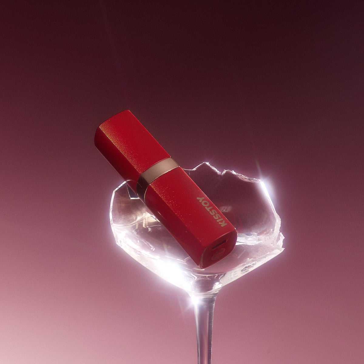 KissToy - Bobo Lipstick App-Controlled Clitoral Sucking Massager Red