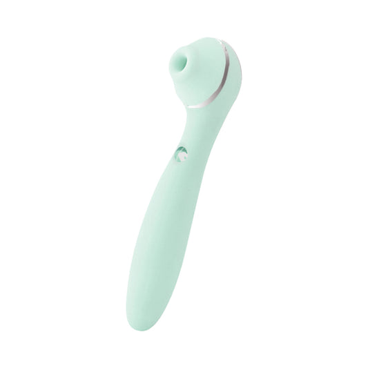 KissToy - Polly Max 3.0 App-Controlled Rotating and Heating Clitoral Vibrator Green