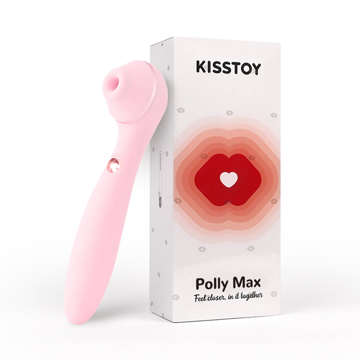 KissToy - Polly Max 3.0 App-Controlled Rotating and Heating Clitoral Vibrator Pink