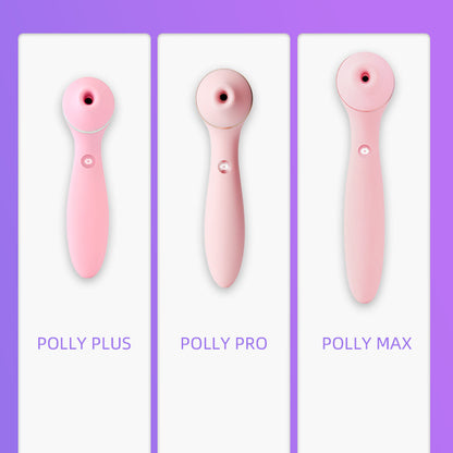 KissToy - Perangsang Kelentit Berputar dan Berpemanas Kawalan Aplikasi Polly Max 3.0 Merah Jambu