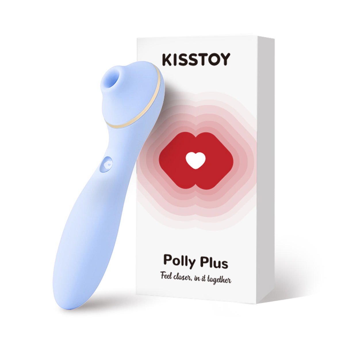 KissToy - Polly Plus 2in1 Sucking Clitoral Vibrator Blue