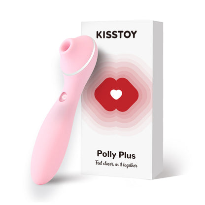 KissToy - Polly Plus 2in1 Penyedut Klitoris Bergetar Pink