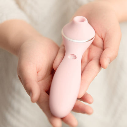 KissToy - Polly Plus 2in1 Penyedut Klitoris Bergetar Pink