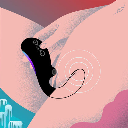 Lelo - Enigma Perangsang Kawalan Aplikasi Sonic Berganda Ungu Siber