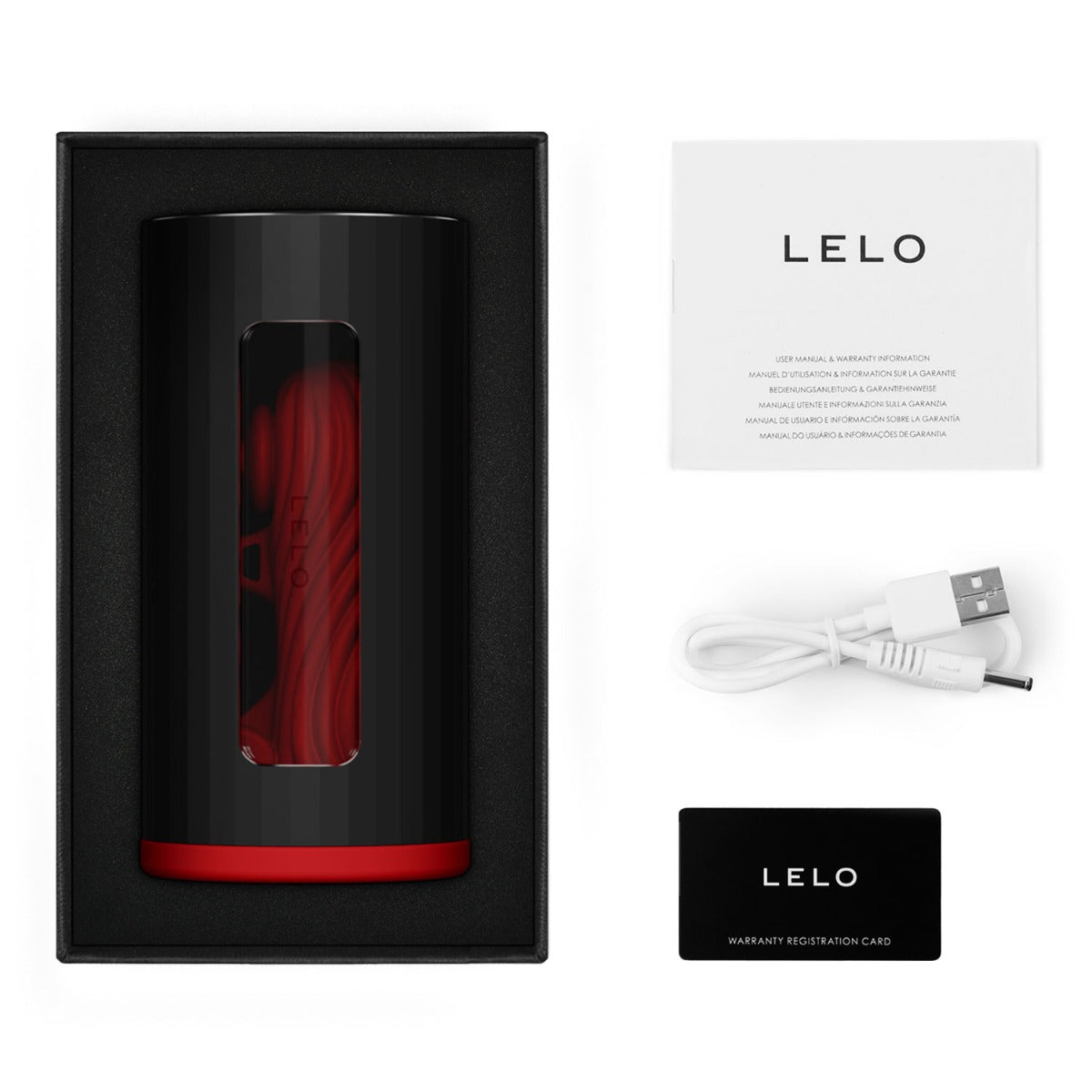 Lelo - F1S V3 App-Controlled Dual Motor Masturbator with Sensonic and Cruise Control Technology Red