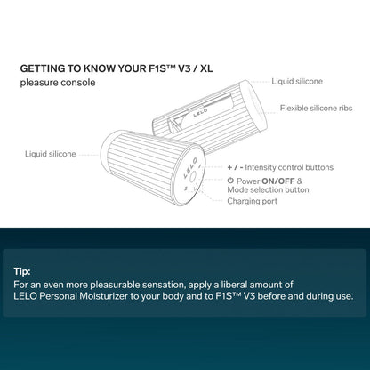 Lelo - F1S V3 Masturbator Kawalan Aplikasi Motor Dwi dengan Teknologi Sensonic dan Kawalan Jelajah Merah