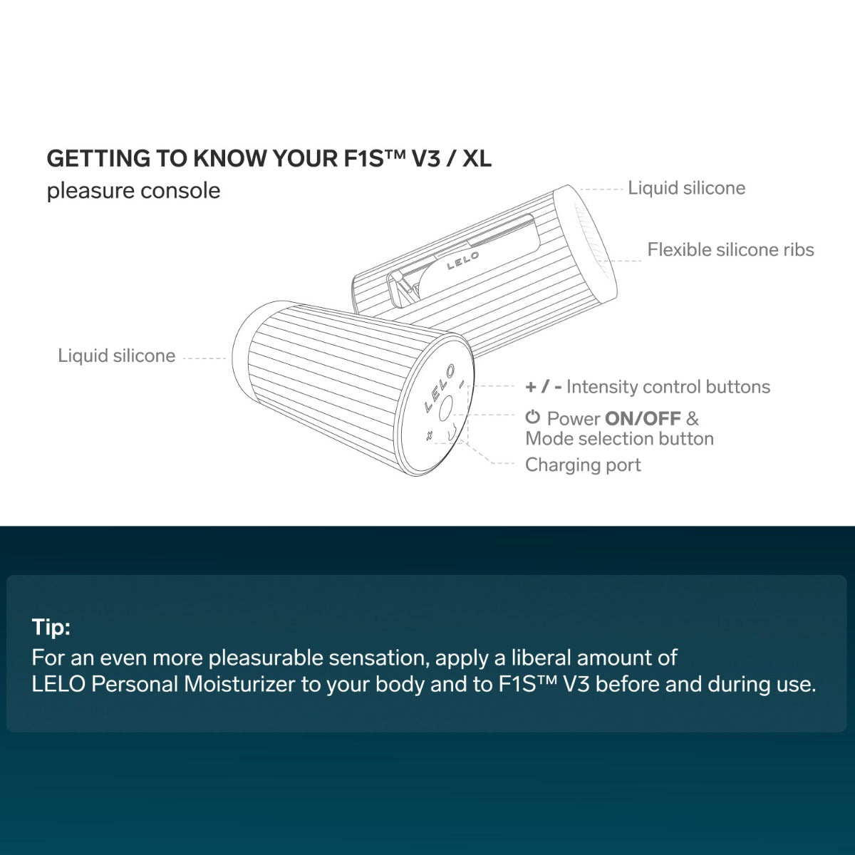 Lelo - F1S V3 XL App-Controlled Dual Motor Masturbator with Sensonic and Cruise Control Technology Red