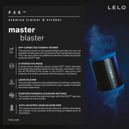 Lelo - Pelatih Stamina dan Pengocok Lelaki Terkawal Aplikasi F2S Teal