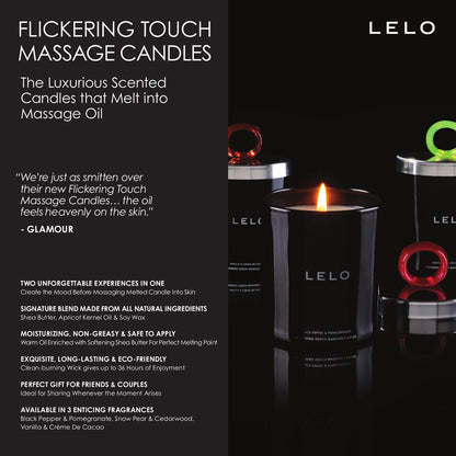 Lelo - Lilin Urut Sentuhan Berkelip Snow Pear And Cedarwood