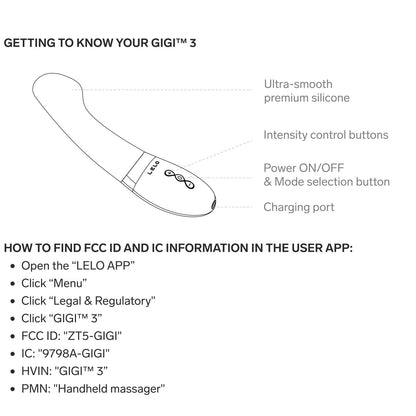 Lelo - Gigi 3 Perangsang G-Spot Kawalan Aplikasi Plum