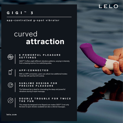 Lelo - Gigi 3 Perangsang G-Spot Kawalan Aplikasi Biru Serbuk