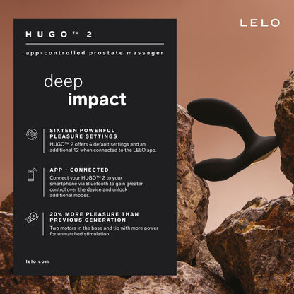 Lelo - Alat Urut Prostat Kawalan Aplikasi Hugo 2 Hijau