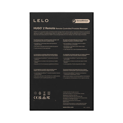 Lelo - Hugo 2 Perangsang Prostat Kawalan Jauh Hitam