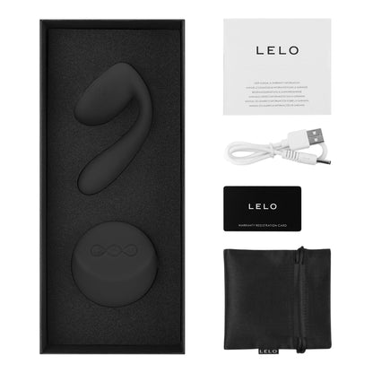 Lelo - Ida Alat Getar Pasangan Berputar Boleh Dicas Kawalan Jauh Hitam