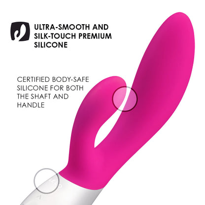 Lelo - Ina Wave Rechargeable Rabbit Vibrator Hot Pink
