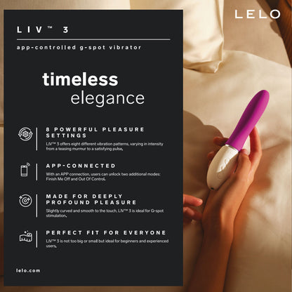 Lelo - Liv 3 Pengegar G-Spot Boleh Cas Semula Biru Pudar
