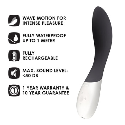 Lelo - Penggetar G Spot Boleh Dicas Mona Wave Hitam