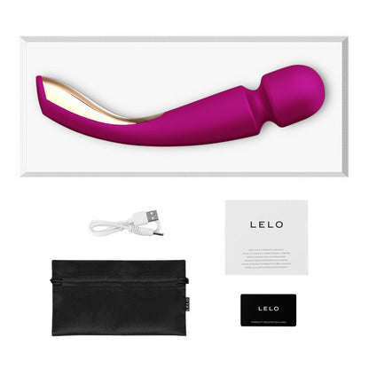 Lelo - Smart Wand 2 Besar Pengecas Boleh Cas Alat Urut Badan Deep Rose