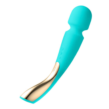 Lelo - Perangsang Badan Boleh Dicas Semula Smart Wand 2 Besar Hijau Kebiru-biruan