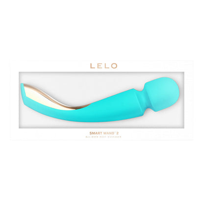 Lelo - Perangsang Badan Boleh Dicas Semula Smart Wand 2 Besar Hijau Kebiru-biruan