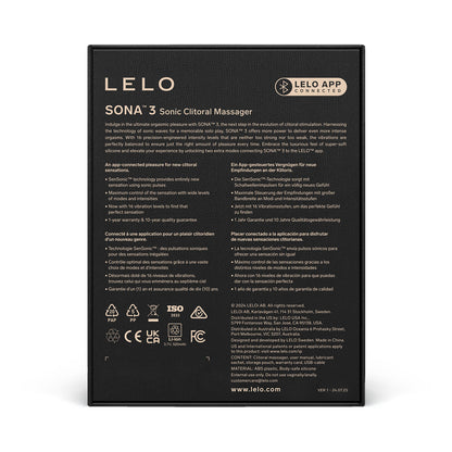 Lelo - Stimulator Klitoris Terkawal Aplikasi Sensonic Sona 3 Putih