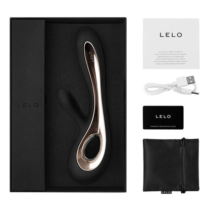 Lelo - Penggetar Arnab Boleh Dicas Semula Mewah Soraya 2 Hitam