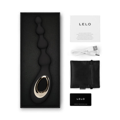 Lelo - Soraya Beads Perangsang Dubur Silikon Boleh Dicas Semula Hitam