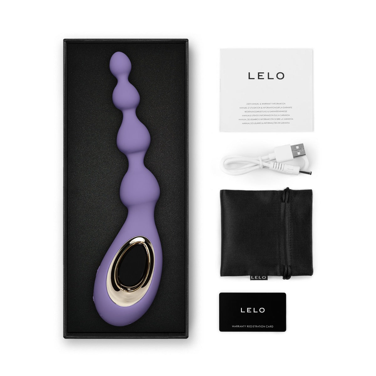 Lelo - Soraya Beads Rechargeable Silicone Anal Massager Violet Dusk