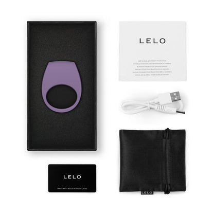 Lelo - Tor 3 Cincin Pasangan Bergetar Terkawal Aplikasi Ungu Senja (Lilin Urut Percuma)