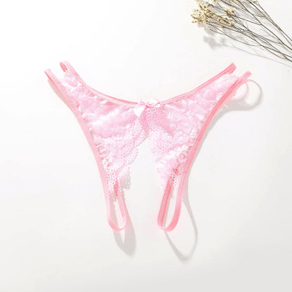 Letrista - Seluar Dalam Thong Tanpa Cawat Berenda Seksi Merah Jambu Satu Saiz