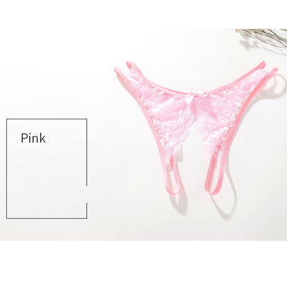 Letrista - Seluar Dalam Thong Tanpa Cawat Berenda Seksi Merah Jambu Satu Saiz