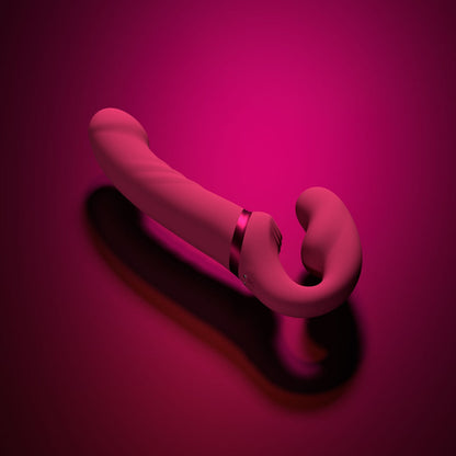 Lovense - Lapis Dildo Bertali Tanpa Tali Bergetar Dwihujung Fleksibel Kawalan Aplikasi