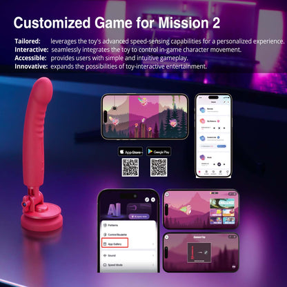 Lovense - Mission 2 Dildo Cawan Sedutan Kawalan Aplikasi Sensitif Sentuhan