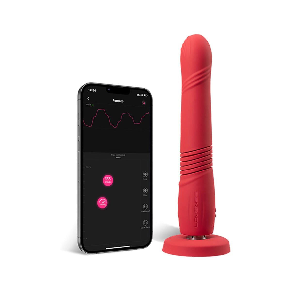 Lovense - Dildo Tujah Cawan Sedut Kawalan Aplikasi Gravity