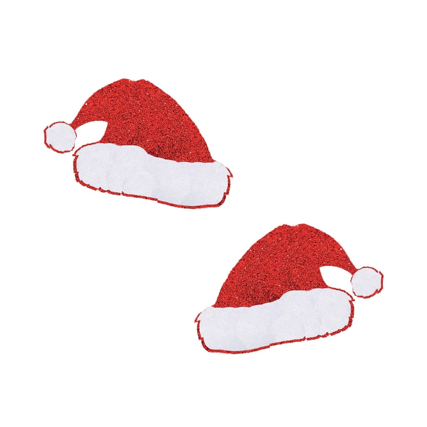 Neva Nude - Freaking Awesome Glitter Santa Hat Nipple Cover Pasties O/S Red