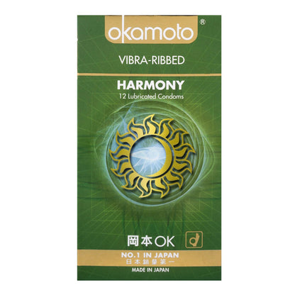 Okamoto - Kondom Bergaris Harmony Vibra-Ribbed 12 Keping