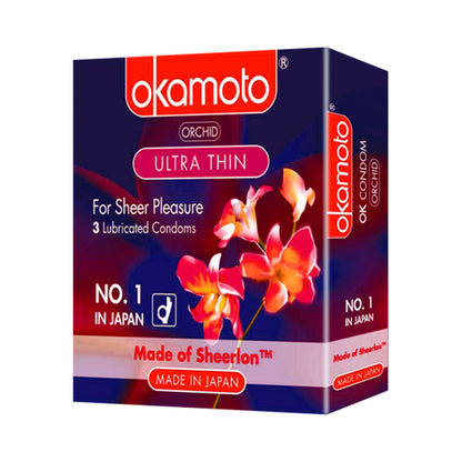 Kondom Mewah Ultra Nipis Okamoto Orchid (Pek 3)