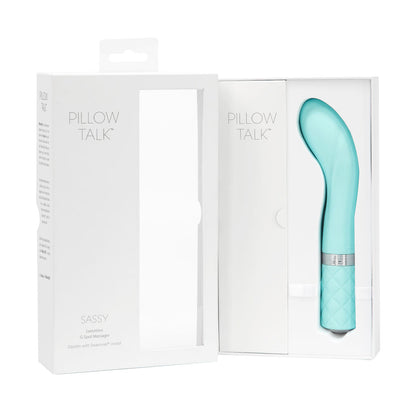Pillow Talk - Penggetar G-spot Sassy Warna Biru Firus