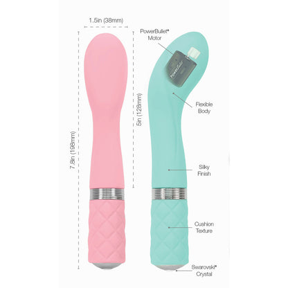 Pillow Talk - Penggetar G-spot Sassy Warna Biru Firus