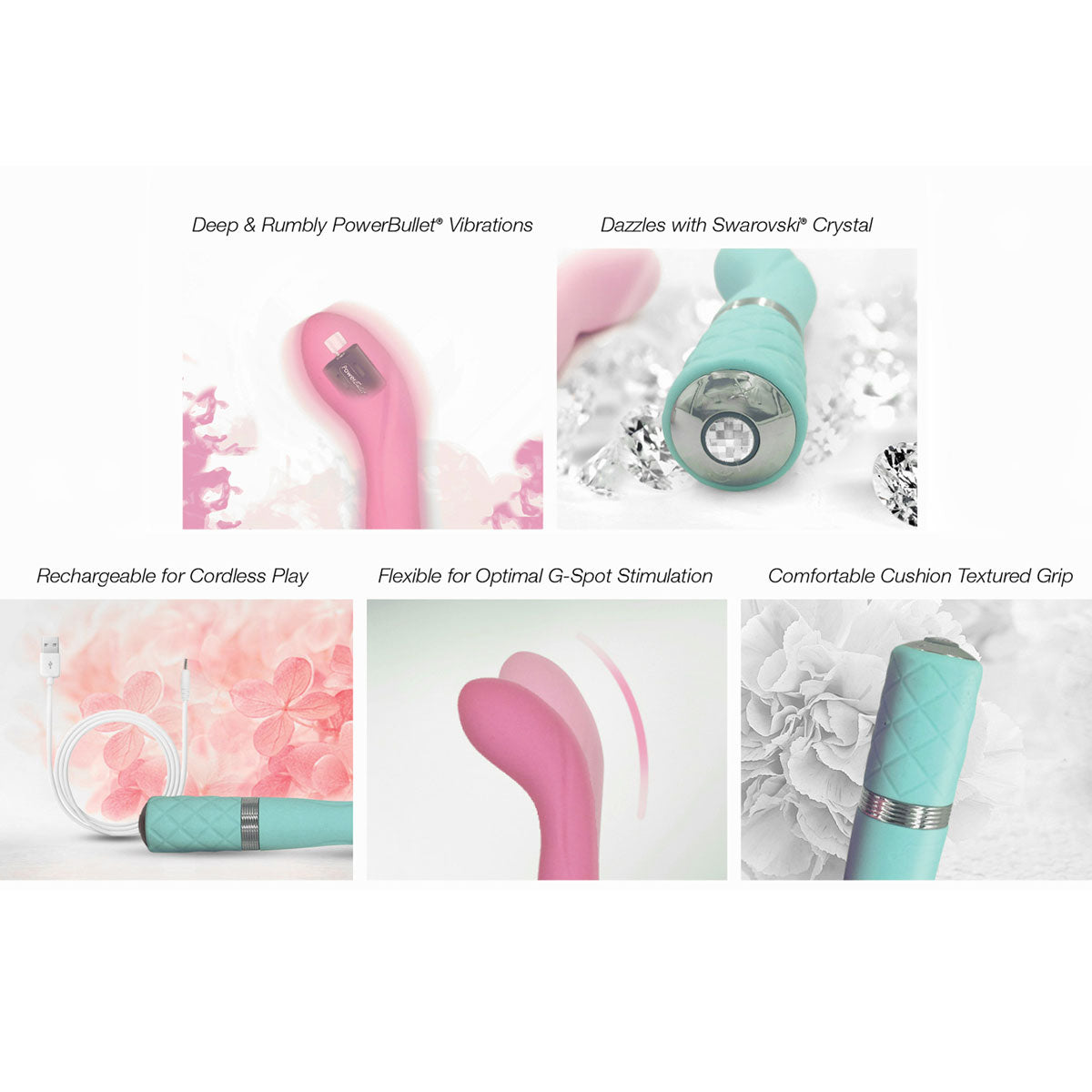 Pillow Talk - Sassy G-spot Vibrator Teal
