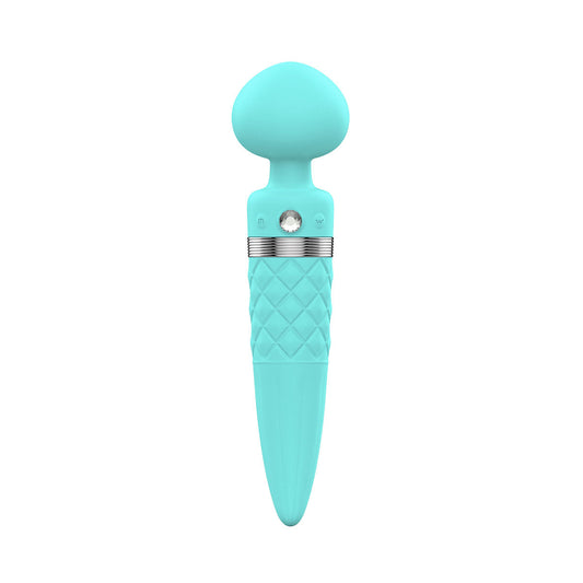 Pillow Talk - Sultry Dual-Ended Rotating and Warming Massager Teal