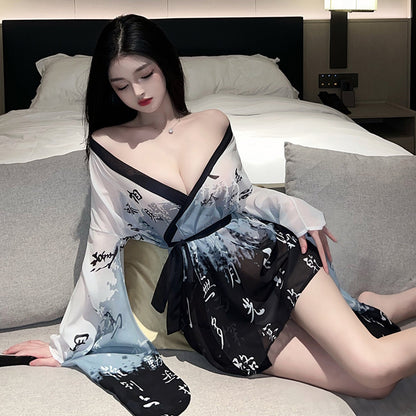 Ping Xian - Lingerie Kimono Jarang Dua Hala Elegan Satu Saiz