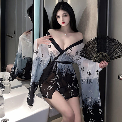 Ping Xian - Lingerie Kimono Jarang Dua Hala Elegan Satu Saiz