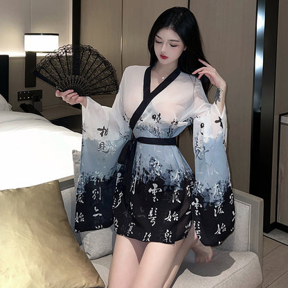 Ping Xian - Lingerie Kimono Jarang Dua Hala Elegan Satu Saiz