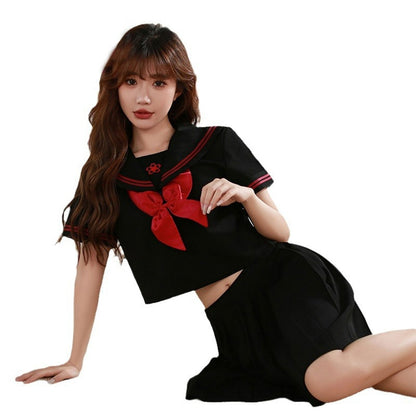 Ping Xian - Set Lingerie Gadis Sekolah Sailor Dua Keping Seksi Saiz Sederhana