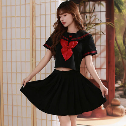 Ping Xian - Set Lingerie Gadis Sekolah Sailor Dua Keping Seksi Saiz Sederhana
